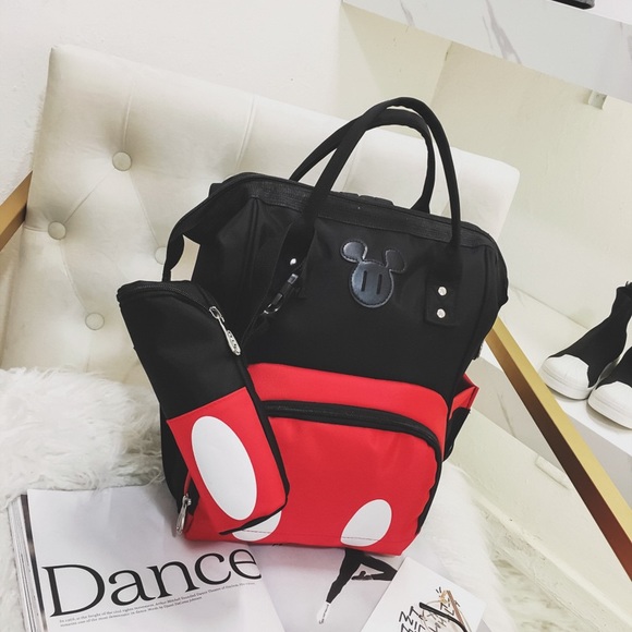 Mickey Mouse Large Capacity Backpack Diaper Bag - Picture 4 of 16